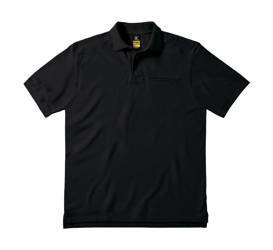 Koszulka polo B&C SKILL PRO WORKW.POCKET black