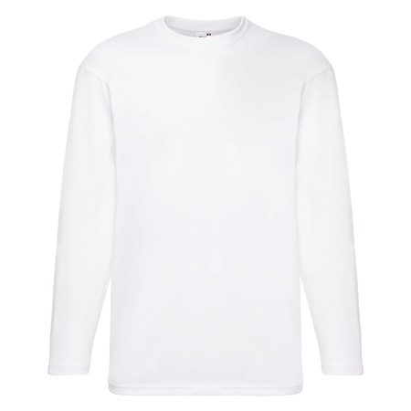 Koszulka dł. rękaw MĘSKA Fruit of The Loom VALUEWEIGHT LONG SLEEVE T biała