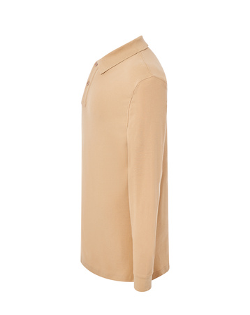 POLO MĘSKIE Z DŁUGIM RĘKAWEM JHK PORA 210 LS - PIASKOWY