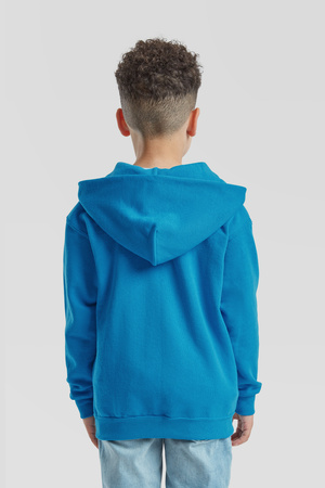 Bluza z kapturem i suwakiem  DZIECIĘCA Fruit of The Loom CLASSIC HOODED Sweat Jacket azurowy