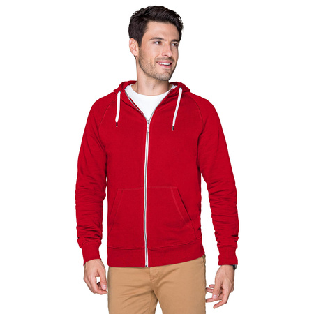 Bluza z kapturem i suwakiem  MĘSKA Malfini VOYAGE formula red