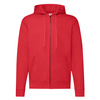 Bluza z kapturem i suwakiem  MĘSKA Fruit of The Loom CLASSIC HOODED Sweat Jacket czerwona