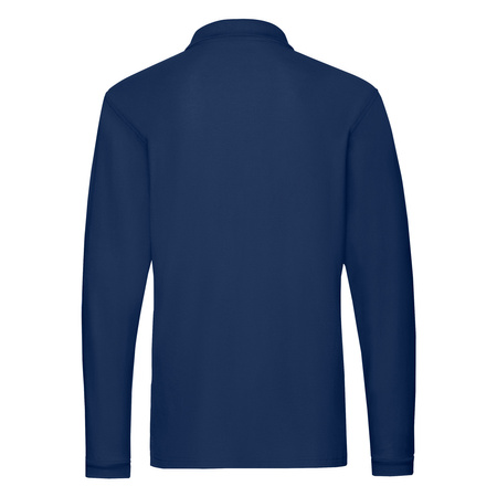 Koszulka Polo MĘSKA Fruit of The Loom PREMIUM LONG SLEEVE granatowa