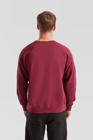 Bluza Klasyczna MĘSKA Fruit of The Loom CLASSIC RAGLAN Sweat burgundowa