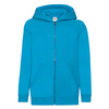 Bluza z kapturem i suwakiem  DZIECIĘCA Fruit of The Loom CLASSIC HOODED Sweat Jacket azurowy