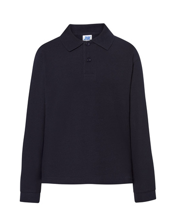 Polo z długim rękawem dla dziecka, młodzieżowe, 100% bawełna, gramatura 200g/m2, granatowy, rozmiary: 2-14 lat , Kid Ls Polo 210, Malfini