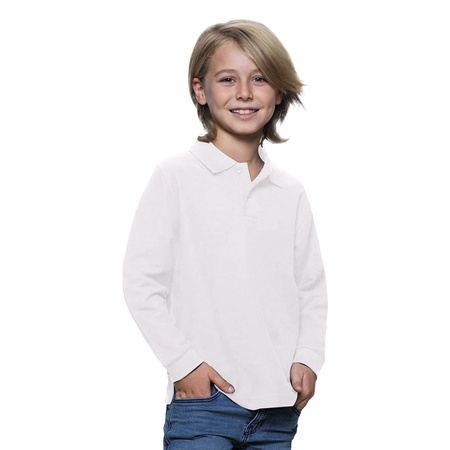 POLO KID LS JHK PKID 210 LS - BIAŁY