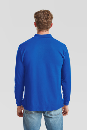 Koszulka Polo MĘSKA Fruit of The Loom PREMIUM LONG SLEEVE niebieska