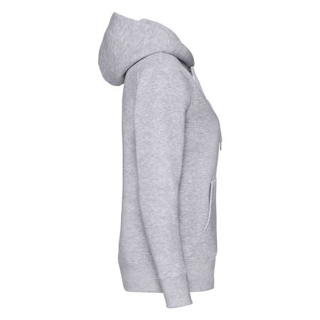 Bluza z kapturem i suwakiem  DAMSKA Fruit of The Loom PREMIUM HOODED Sweat Jacket szary melanż