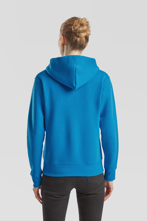 Bluza z kapturem i suwakiem  DAMSKA Fruit of The Loom PREMIUM HOODED Sweat Jacket azurowy