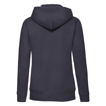 Bluza z kapturem i suwakiem  DAMSKA Fruit of The Loom PREMIUM HOODED Sweat Jacket ciemny granat