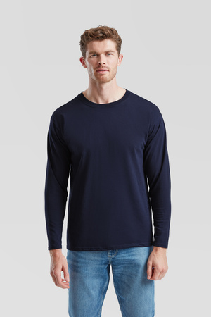 Koszulka dł. rękaw MĘSKA Fruit of The Loom VALUEWEIGHT LONG SLEEVE T ciemny granat