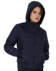 DAMSKA kurtka B&C SUPERHOOD navy/neon green