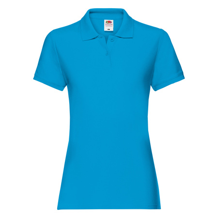 Koszulka Polo DAMSKA Fruit of The Loom LADIES PREMIUM POLO azurowy