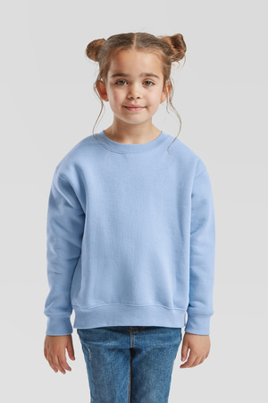 Bluza Klasyczna DZIECIĘCA Fruit of The Loom PREMIUM SET-IN SWEAT błękitna