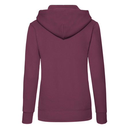 Bluza Kangurka DAMSKA Fruit of The Loom CLASSIC RAGLAN Sweat burgundowa