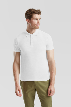 Koszulka Polo MĘSKA Fruit of The Loom 65/35 TAILORED FIT POLO biała