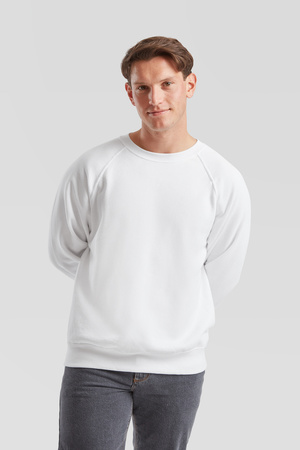 Bluza Klasyczna MĘSKA Fruit of The Loom CLASSIC RAGLAN Sweat biała