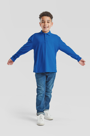 Koszulka Polo DZIECIĘCA Fruit of The Loom KIDS 65/35 LONG SLEEVE POLO niebieska
