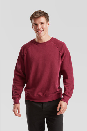 Bluza Klasyczna MĘSKA Fruit of The Loom CLASSIC RAGLAN Sweat burgundowa