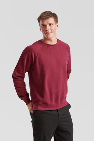 Bluza Klasyczna MĘSKA Fruit of The Loom CLASSIC RAGLAN Sweat burgundowa