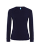 DAMSKA koszulka,  z długim rękawem, gładka, ciepła, PREMIUM, JHK, TSRLPRM LS, granatowa