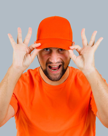 CZAPKA PIĘCIOPANELOWA CZA001 - POMARAŃCZOWY