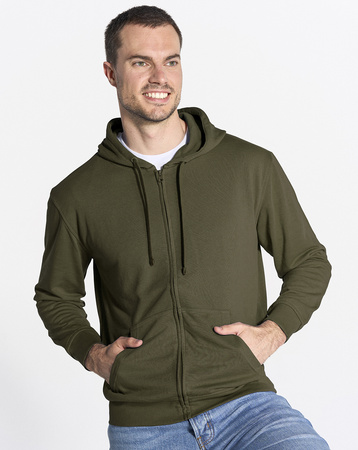 Bluza z kapturem i suwakiem  MĘSKA JHK SWUA HOOD SWEATSHIRT khaki