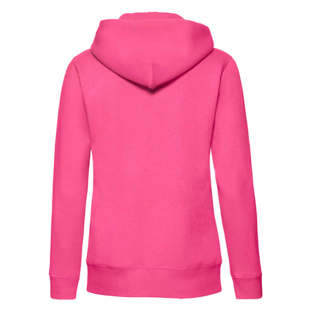 Bluza z kapturem i suwakiem  DAMSKA Fruit of The Loom PREMIUM HOODED Sweat Jacket fuksja