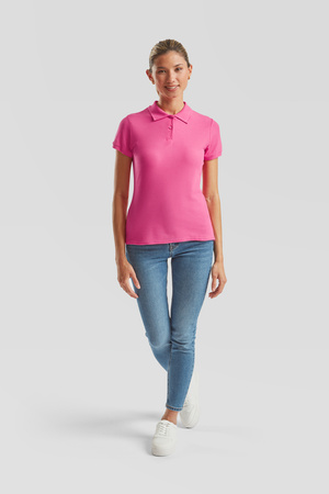 Koszulka Polo DAMSKA Fruit of The Loom LADIES PREMIUM POLO fuksja