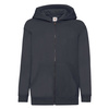 Bluza z kapturem i suwakiem  DZIECIĘCA Fruit of The Loom CLASSIC HOODED Sweat Jacket ciemny granat