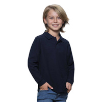 Polo z długim rękawem dla dziecka, młodzieżowe, 100% bawełna, gramatura 200g/m2, granatowy, rozmiary: 2-14 lat , Kid Ls Polo 210, Malfini