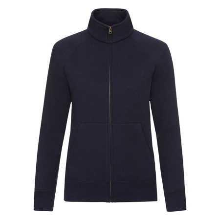 Bluza z suwakiem DAMSKA Fruit of The Loom LADIES PREMIUM Sweat  Jacket ciemny granat