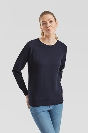 Bluza Klasyczna DAMSKA Fruit of The Loom LIGHTWEIGHT RAGLAN Sweat granatowa