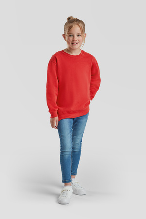 Bluza Klasyczna DZIECIĘCA Fruit of The Loom CLASSIC SET-IN SWEAT czerwona