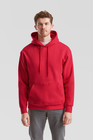 Bluza Kangurka MĘSKA Fruit of The Loom PREMIUM HOODED Sweat czerwona