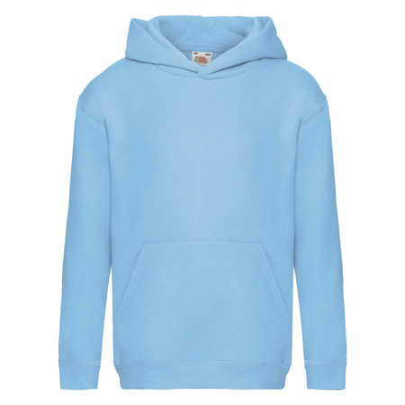 Bluza Kangurka DZIECIĘCA Fruit of The Loom HOODED SWEAT PREMIUM błękitna