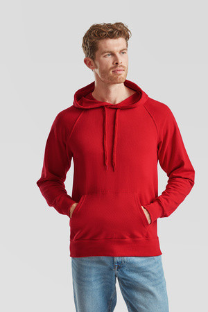 Bluza Kangurka MĘSKA Fruit of The Loom LIGHTWEIGHT HOODED Sweat  czerwona