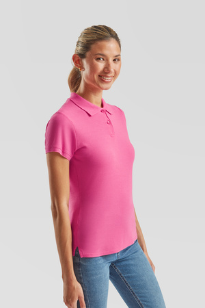 Koszulka Polo DAMSKA Fruit of The Loom LADIES PREMIUM POLO fuksja