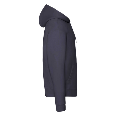 Bluza z kapturem i suwakiem  MĘSKA Fruit of The Loom PREMIUM HOODED Sweat Jacket ciemny granat