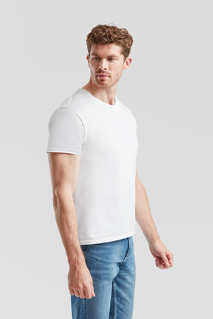 Koszulka Serek MĘSKA Fruit of The Loom ICONIC 150 V-Neck Tbiała