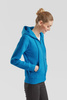 Bluza z kapturem i suwakiem  DAMSKA Fruit of The Loom PREMIUM HOODED Sweat Jacket azurowy