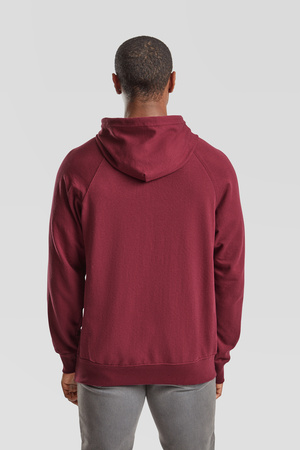 Bluza Kangurka MĘSKA Fruit of The Loom LIGHTWEIGHT HOODED Sweat  burgundowa