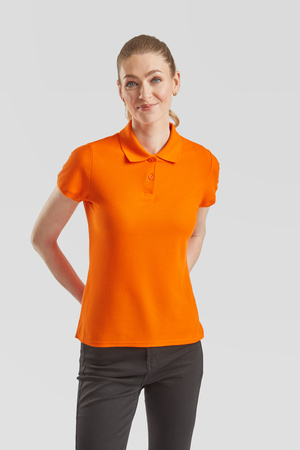 Koszulka Polo DAMSKA Fruit of The Loom LADIES PREMIUM POLO pomarańczowa