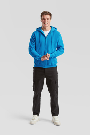 Bluza z kapturem i suwakiem  MĘSKA Fruit of The Loom CLASSIC HOODED Sweat Jacket azurowy