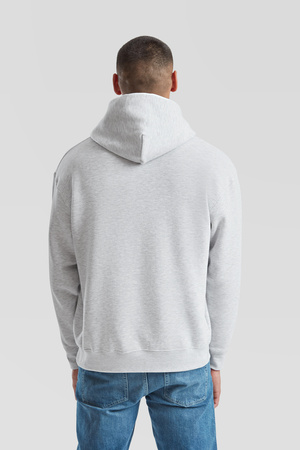 Bluza Kangurka MĘSKA Fruit of The Loom PREMIUM HOODED Sweat szary melanż