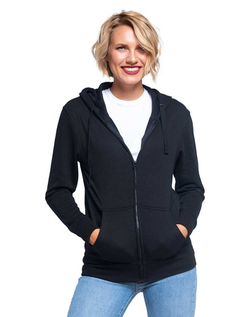 Bluza z kapturem i suwakiem  DAMSKA JHK SWULHOOD 240 czarna