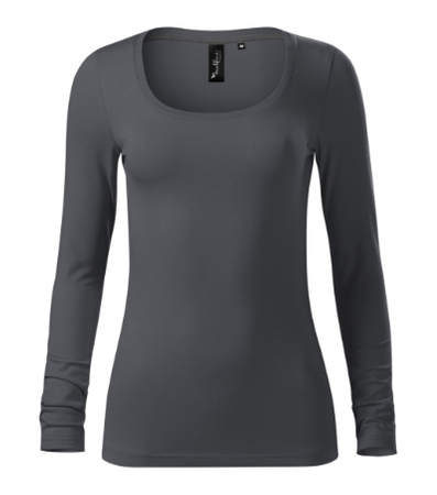 Koszulka dł. rękaw DAMSKA Malfini BRAVE jasna grafitowa