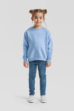 Bluza Klasyczna DZIECIĘCA Fruit of The Loom PREMIUM SET-IN SWEAT błękitna