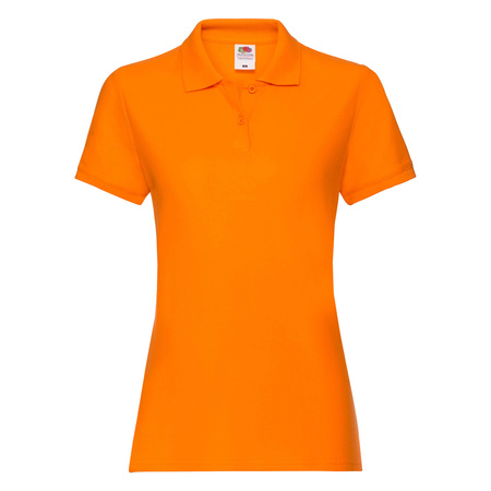 Koszulka Polo DAMSKA Fruit of The Loom LADIES PREMIUM POLO pomarańczowa